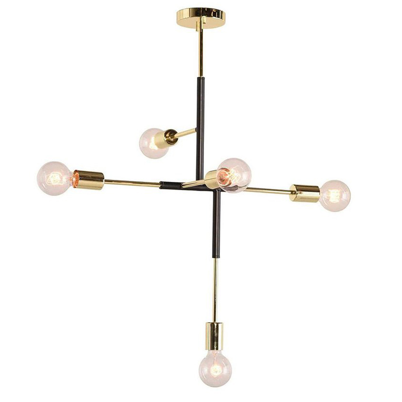 Люстра Atomium Chandelier black Золотой Черный Люстра Atomium Chandelier black Золотой Черный в Рязани | Loft Concept