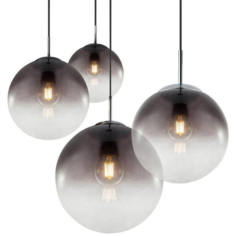 Светильник Ball Sunrise Pendant lamp smok 1 плафон Стекло Смок Хром Светильник Ball Sunrise Pendant lamp smok 1 плафон Стекло Смок Хром в Рязани | Loft Concept