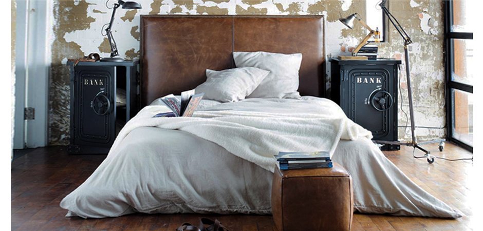 Приставная металлическая тумба в стиле лофт BANK Side Table - фото №1