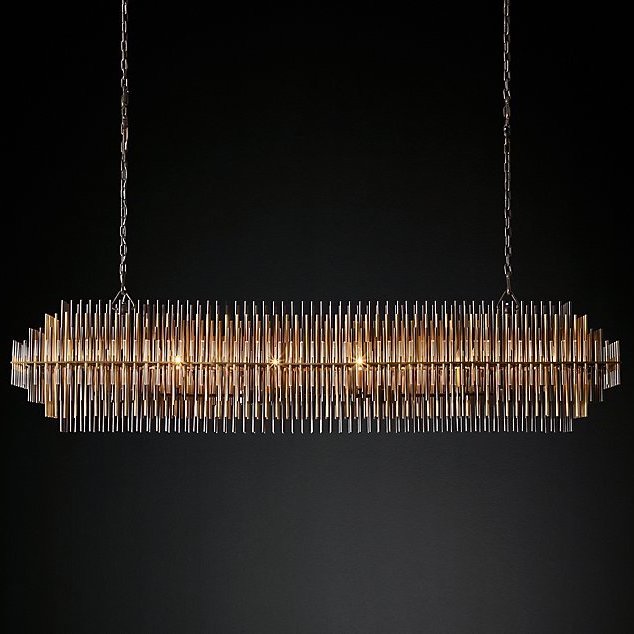 Люстра Restoration Hardware Emile Linear Chandelier Латунь Античная полированная Прозрачный Оловянный Темная бронза Люстра Restoration Hardware Emile Linear Chandelier Латунь Античная полированная Прозрачный Оловянный Темная бронза в Рязани | Loft Concept