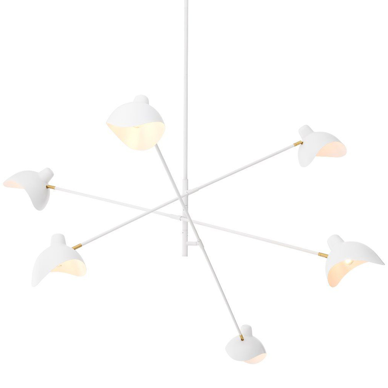 Люстра Eichholtz Chandelier Meryll White Латунь Античная полированная Белый Люстра Eichholtz Chandelier Meryll White Латунь Античная полированная Белый в Рязани | Loft Concept
