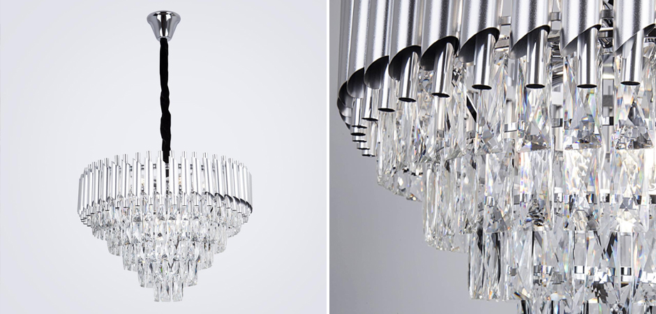 Круглая многоярусная люстра Empire Crystal Silver Круглая многоярусная люстра Empire Crystal Silver - Loft-Concept в Рязани