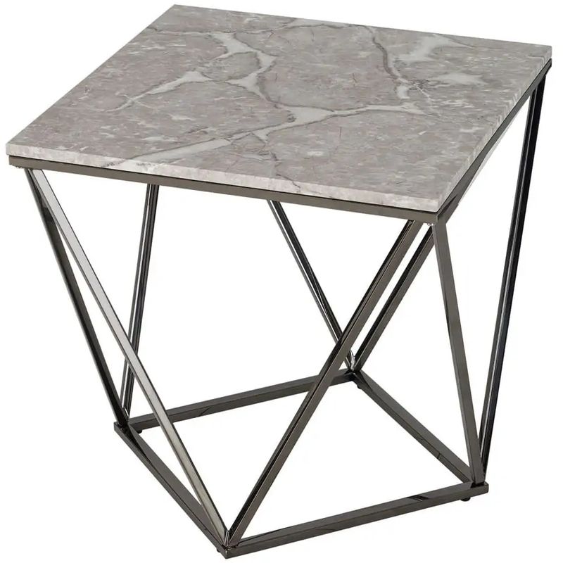 Приставной стол Kovaldzhi Collection Frame Geometry Dark Chrome Бежево-серый Белый Мрамор Bianco Темный хром Приставной стол Kovaldzhi Collection Frame Geometry Dark Chrome Бежево-серый Белый Мрамор Bianco Темный хром в Рязани | Loft Concept