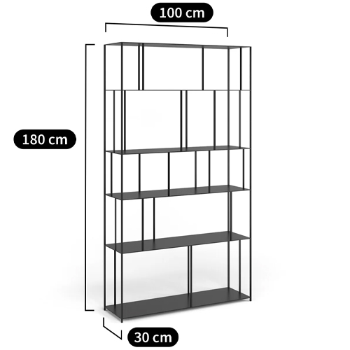 Стеллаж из металла широкий Wide Menzie Metal Rack Black Стеллаж из металла широкий Wide Menzie Metal Rack Black в Рязани