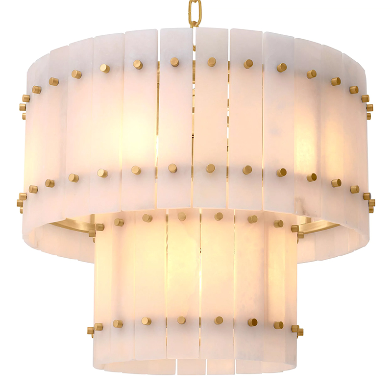 Люстра Eichholtz Chandelier Ruby S Alabaster Латунь Бежевый Белый Мрамор Bianco Люстра Eichholtz Chandelier Ruby S Alabaster Латунь Бежевый Белый Мрамор Bianco в Рязани | Loft Concept