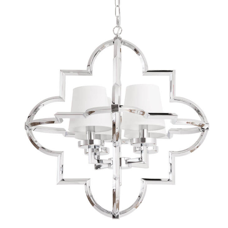 Люстра Lantern Rhombus Chromium Хром Белый Люстра Lantern Rhombus Chromium Хром Белый в Рязани | Loft Concept
