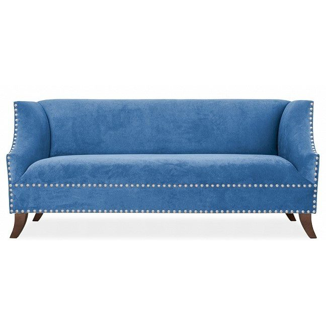 Диван Arc Armrests Sofa Голубой Коричневый Диван Arc Armrests Sofa Голубой Коричневый в Рязани | Loft Concept