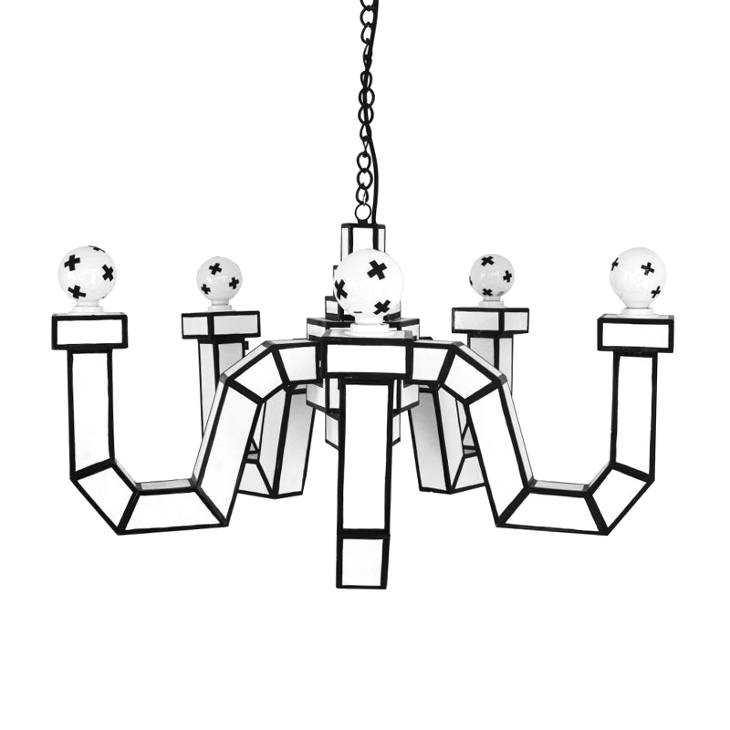 Люстра Seletti Cut & Paste Белый Черный Люстра Seletti Cut & Paste Белый Черный в Рязани | Loft Concept