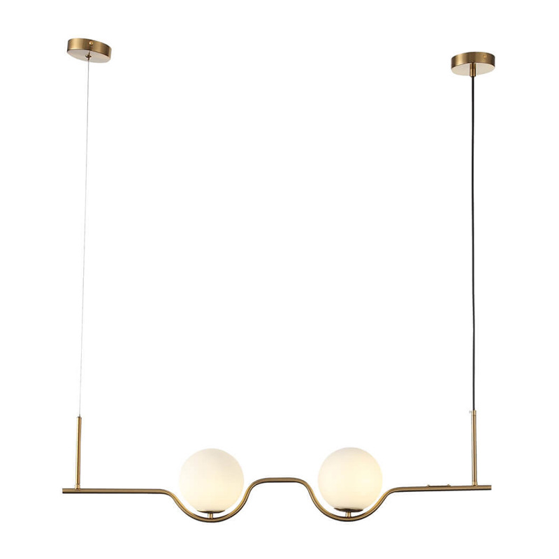 Люстра B.LUX C Ball Linear Латунь Белое матовое стекло Люстра B.LUX C Ball Linear Латунь Белое матовое стекло в Рязани | Loft Concept