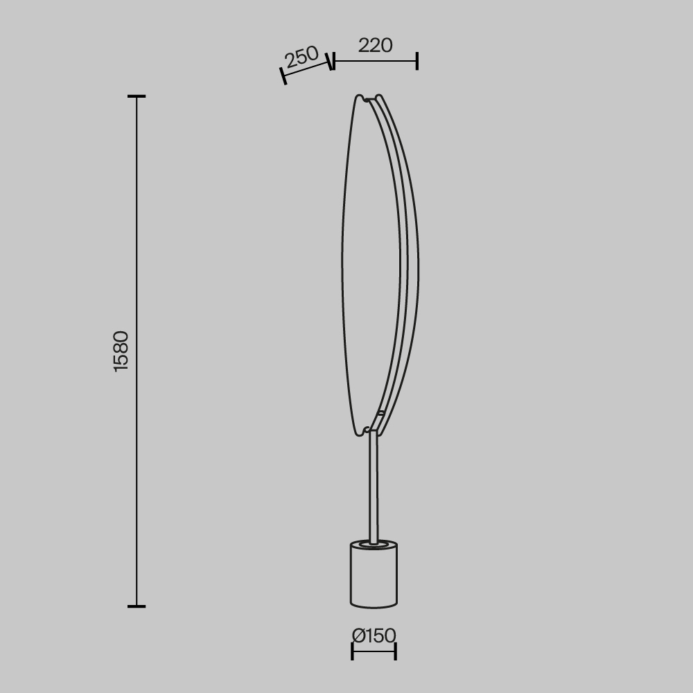 Напольный торшер светодионый Breeze 3000К 33Вт в Рязани