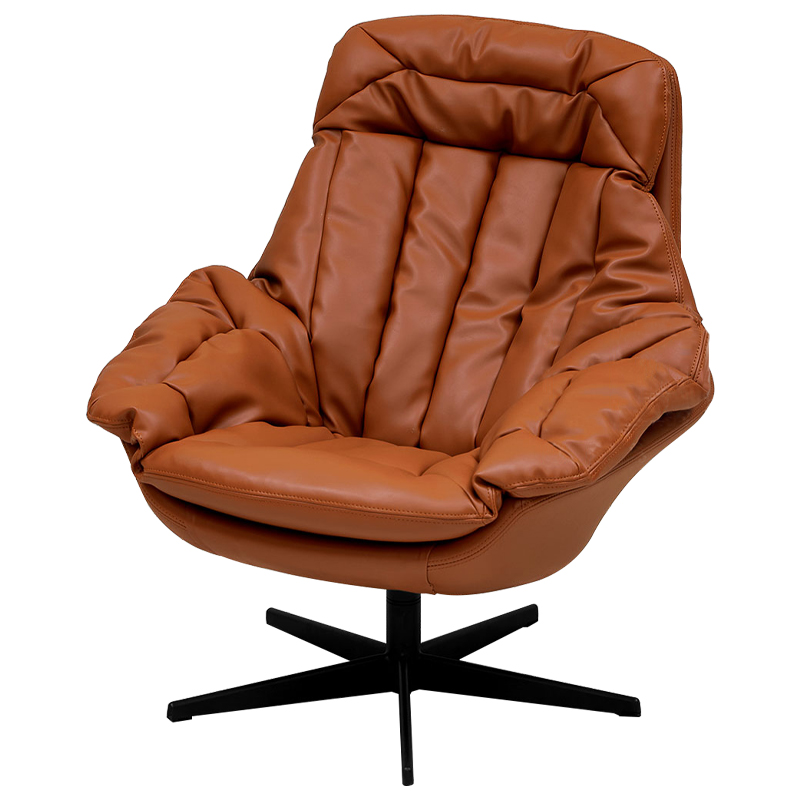 Вращающееся кресло Willard Armchair Коричневый Черный Вращающееся кресло Willard Armchair Коричневый Черный в Рязани | Loft Concept