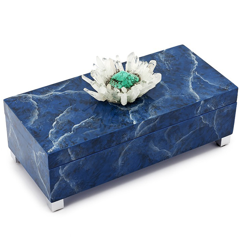 Шкатулка BOX KRIZIA BLUE Сапфирово-синий Шкатулка BOX KRIZIA BLUE Сапфирово-синий в Рязани | Loft Concept