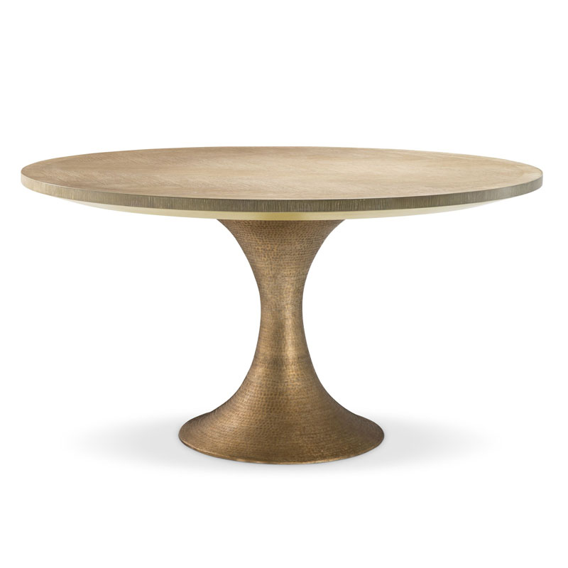 Обеденный стол Eichholtz DINING TABLE MELCHIOR ROUND brass Латунь Обеденный стол Eichholtz DINING TABLE MELCHIOR ROUND brass Латунь в Рязани | Loft Concept