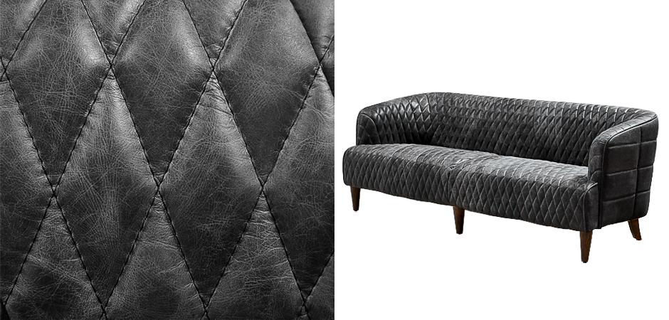 Диван Rhombuses Upholstery Graphite Sofa Диван Rhombuses Upholstery Graphite Sofa - Loft-Concept в Рязани