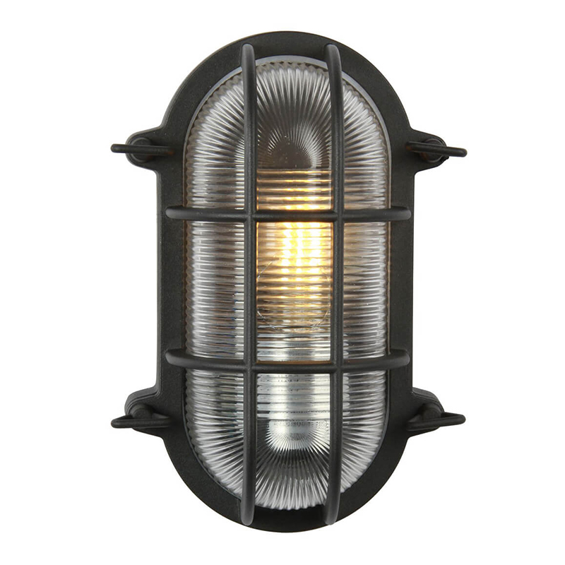 Уличный светильник Carden Cage Glass Oval Черный Уличный светильник Carden Cage Glass Oval Черный в Рязани | Loft Concept