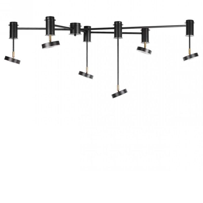 Светильник потолочный Flexible soffits черный 6 плафонов Черный Светильник потолочный Flexible soffits черный 6 плафонов Черный в Рязани | Loft Concept
