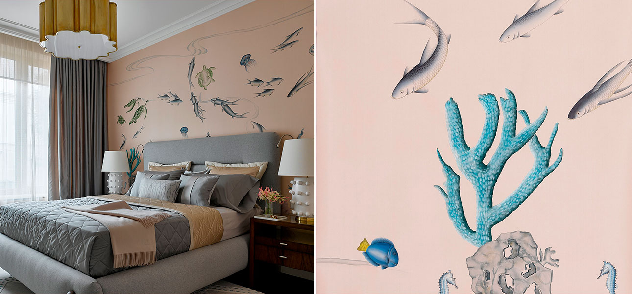 Обои ручная роспись Coral Reef Special Colourway on Gentleman