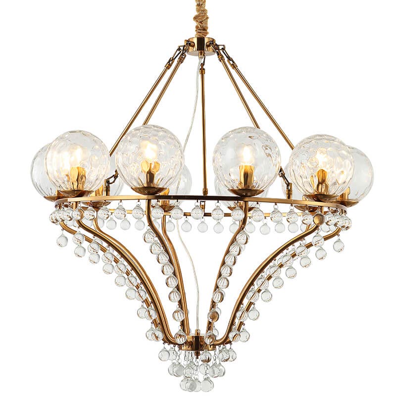 Люстра Melaine Chandelier gold Золотой Прозрачный (Transparent) Люстра Melaine Chandelier gold Золотой Прозрачный (Transparent) в Рязани | Loft Concept