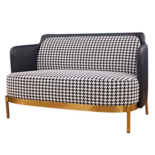 Диван Pied de poule Gray Sofa Черно-белый Латунь Диван Pied de poule Gray Sofa Черно-белый Латунь в Рязани | Loft Concept