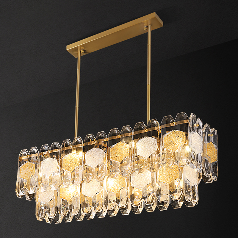 Люстра Oswalda Linear Chandelier Золотой Люстра Oswalda Linear Chandelier Золотой в Рязани | Loft Concept