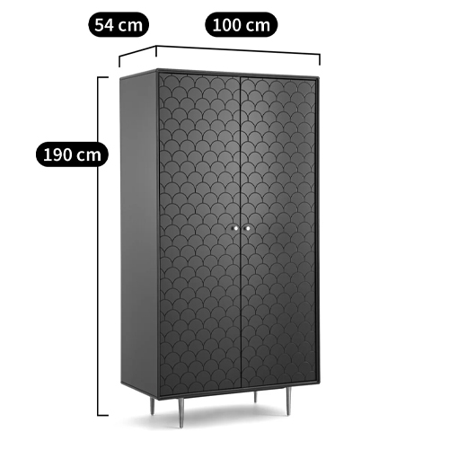 Шкаф двухдверный Scale Ornament Blue Wardrobe в Рязани