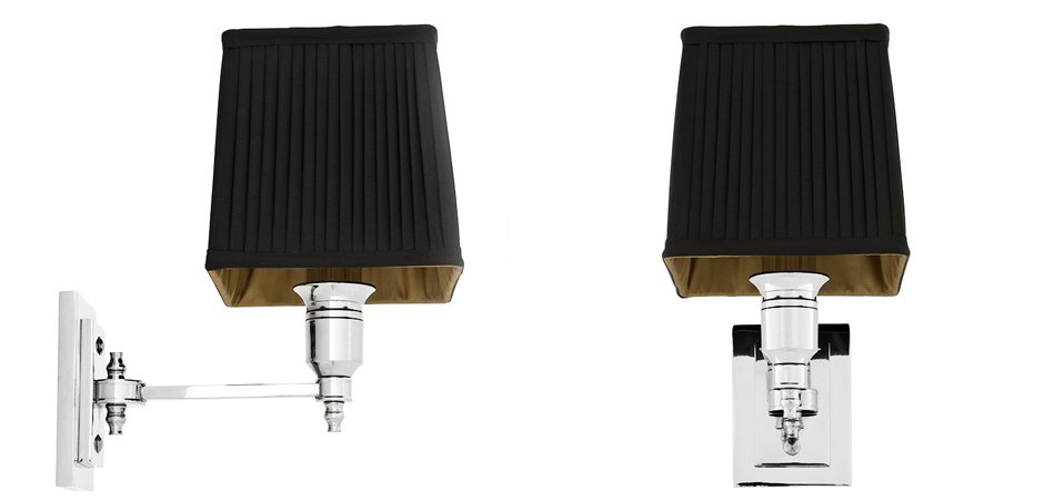Бра Wall Lamp Lexington Single Nickel+Black Бра Wall Lamp Lexington Single Nickel+Black - Loft-Concept в Рязани
