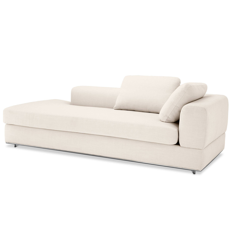 Кушетка Eichholtz Sofa Canyon Right Молочный Нержавеющая сталь Кушетка Eichholtz Sofa Canyon Right Молочный Нержавеющая сталь в Рязани | Loft Concept