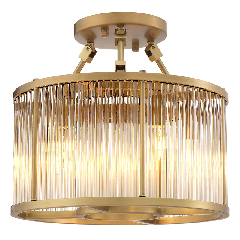 Потолочный светильник Eichholtz Ceiling Lamp Bernardi S Brass Прозрачное Стекло Латунь Потолочный светильник Eichholtz Ceiling Lamp Bernardi S Brass Прозрачное Стекло Латунь в Рязани | Loft Concept