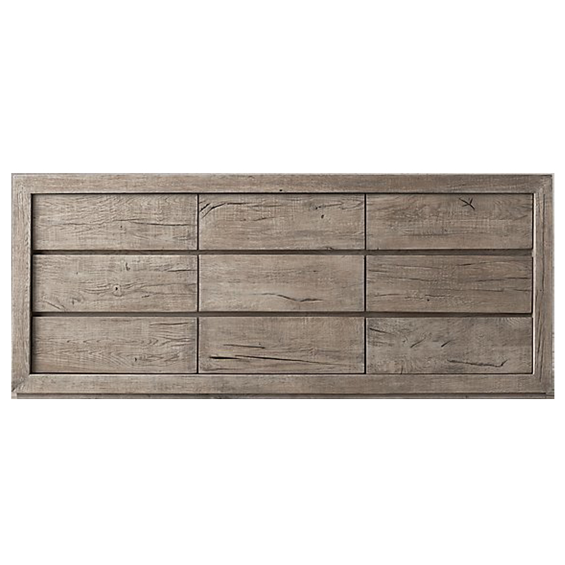RH RECLAIMED RUSSIAN OAK Комод из дуба 9 ящиков Gray oak Серый Дуб RH RECLAIMED RUSSIAN OAK Комод из дуба 9 ящиков Gray oak Серый Дуб в Рязани | Loft Concept