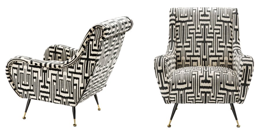 Кресло Eichholtz Chair Giardino Ozbek Black Кресло Eichholtz Chair Giardino Ozbek Black - Loft-Concept в Рязани