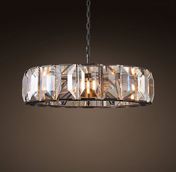 Люстра RH Harlow Crystal Round Chandelier 10 Черный Люстра RH Harlow Crystal Round Chandelier 10 Черный в Рязани | Loft Concept