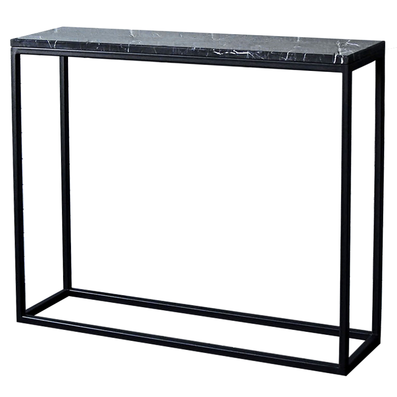 Консоль с чёрной мраморной столешницей Different Marble Black Черный Консоль с чёрной мраморной столешницей Different Marble Black Черный в Рязани | Loft Concept