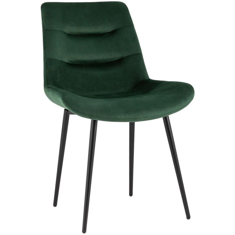Стул Austin Chair Зеленый Велюр Зеленый Черный в Рязани | Loft Concept 