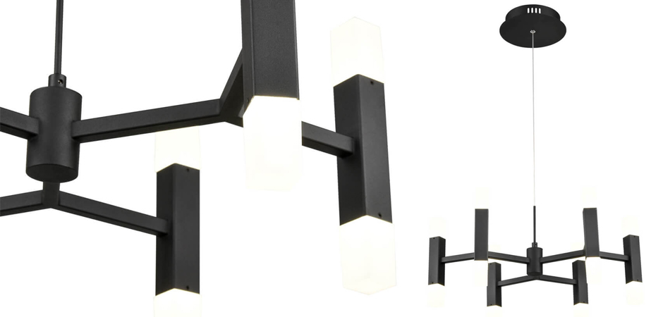 Люстра Rigor & Conciseness Lighting Angular Plafond Black Люстра Rigor & Conciseness Lighting Angular Plafond Black - Loft-Concept в Рязани