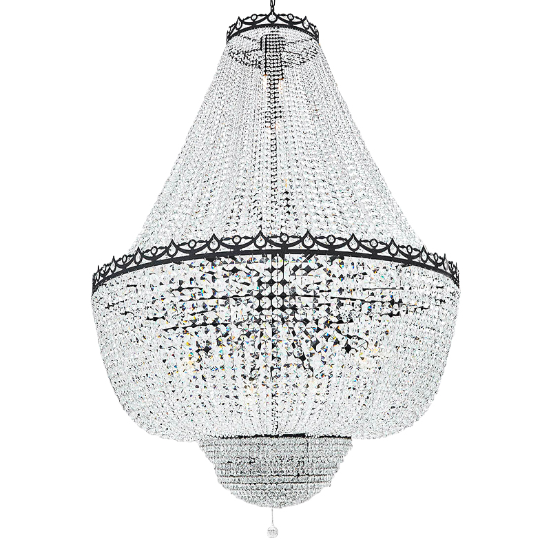 Люстра Fidelma Chandelier 130 Прозрачный Черный Люстра Fidelma Chandelier 130 Прозрачный Черный в Рязани | Loft Concept