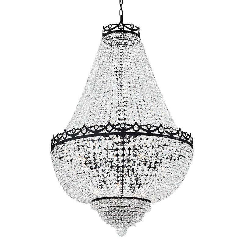 Люстра Fidelma Chandelier Прозрачный Черный Люстра Fidelma Chandelier Прозрачный Черный в Рязани | Loft Concept