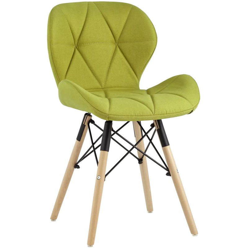 Стул Jeroen Chair Рогожка Цвет Лайм Лайм Древесина Черный в Рязани | Loft Concept 