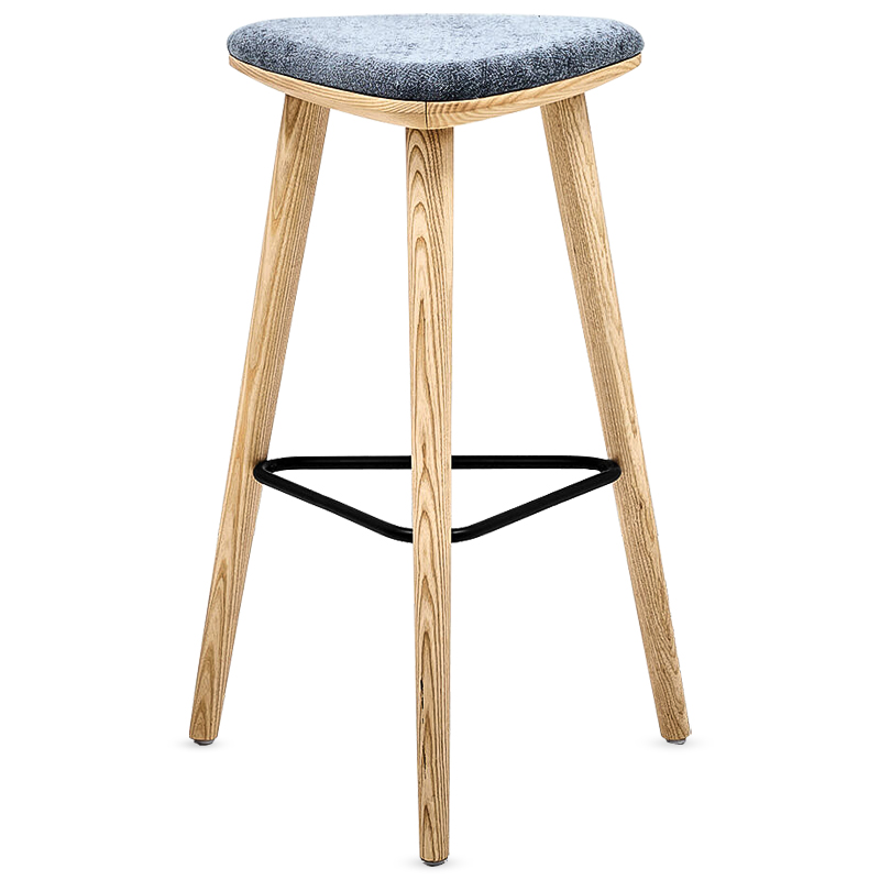 Барный стул Bitan Stool Черный Древесина Серый Барный стул Bitan Stool Черный Древесина Серый в Рязани | Loft Concept