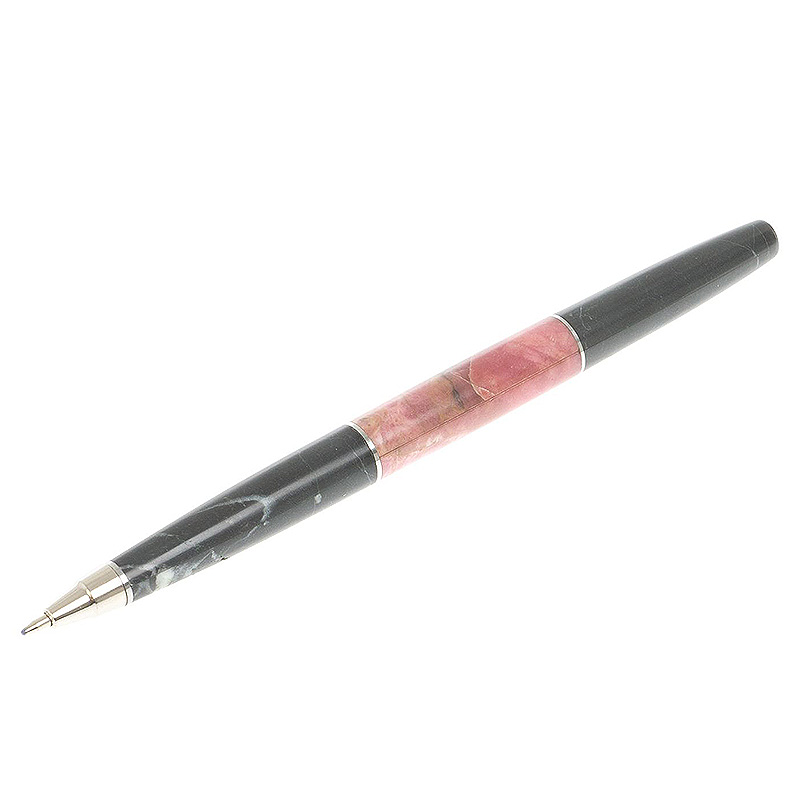 Ручка шариковая из натуральных камней Родонит Змеевик Stone Pens Розовый Черный Серебряный Ручка шариковая из натуральных камней Родонит Змеевик Stone Pens Розовый Черный Серебряный в Рязани | Loft Concept