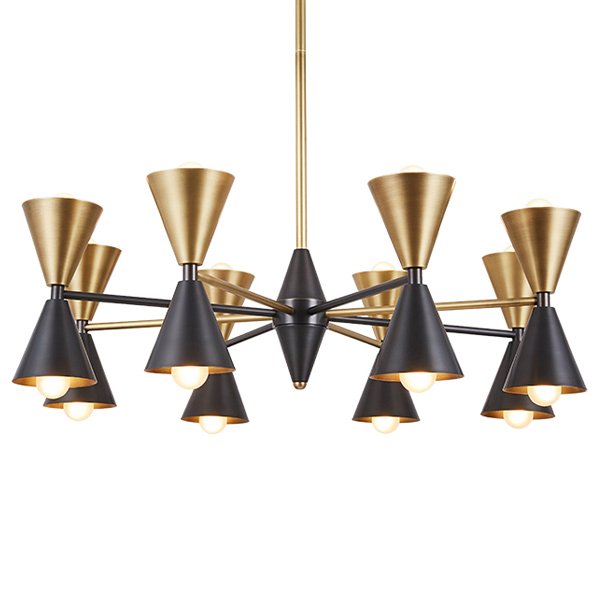 Люстра CAIRO CHANDELIER BLACK AND GOLD Золотой Черный Люстра CAIRO CHANDELIER BLACK AND GOLD Золотой Черный в Рязани | Loft Concept