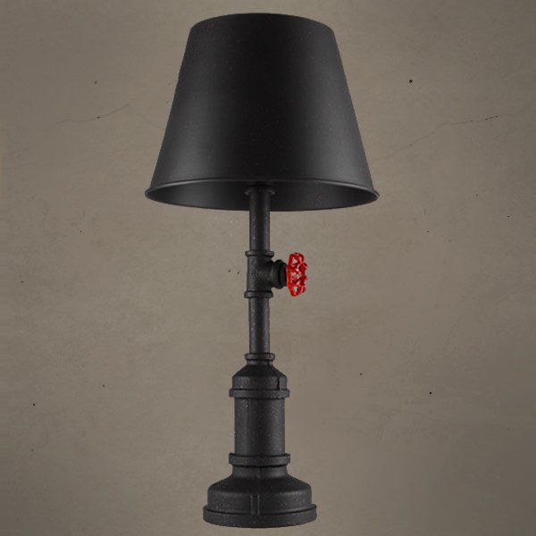 Настольная лампа Table Lamp Red Water Tap Cone Черный Настольная лампа Table Lamp Red Water Tap Cone Черный в Рязани | Loft Concept