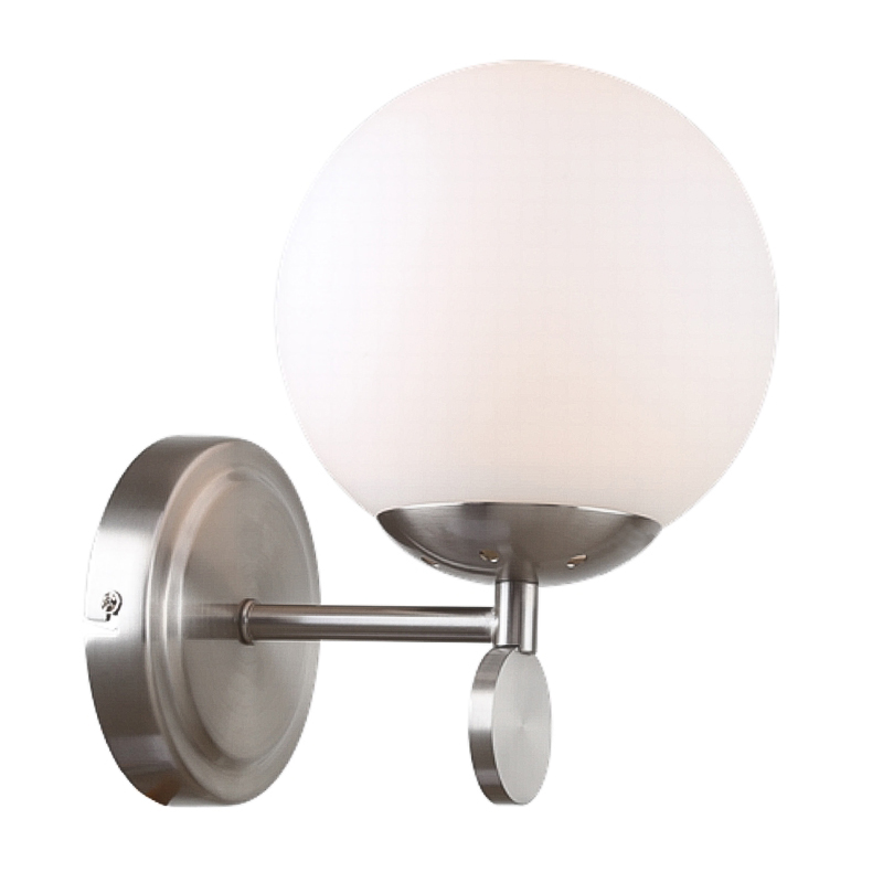 Бра Kyran Nickel Wall Lamp Никель Белый Бра Kyran Nickel Wall Lamp Никель Белый в Рязани | Loft Concept