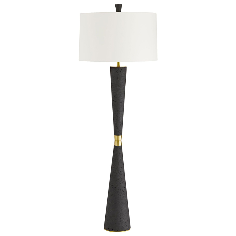 Торшер Arteriors GROM FLOOR LAMP Золотой Белый Черный Торшер Arteriors GROM FLOOR LAMP Золотой Белый Черный в Рязани | Loft Concept
