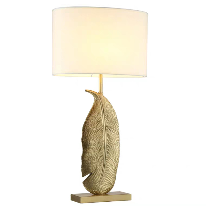 Настольная лампа Leaf Brass Table Lamp Золотой Белый Черный Настольная лампа Leaf Brass Table Lamp Золотой Белый Черный в Рязани | Loft Concept