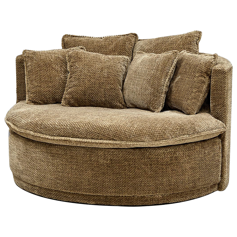 Кушетка круглая Endeavor Chair Коричневая Коричневый Кушетка круглая Endeavor Chair Коричневая Коричневый в Рязани | Loft Concept