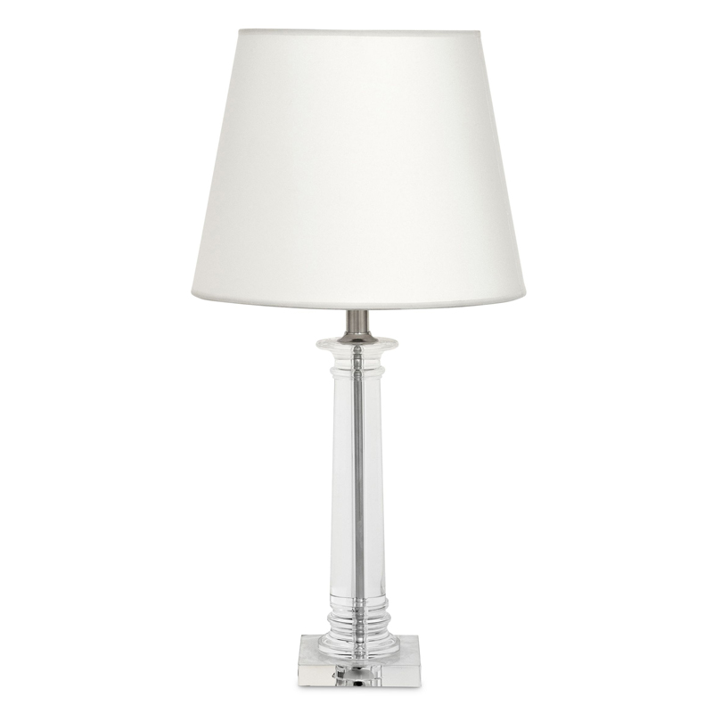 Настольная лампа Eichholtz Table Lamp Bulgari S Прозрачный Белый Никель Настольная лампа Eichholtz Table Lamp Bulgari S Прозрачный Белый Никель в Рязани | Loft Concept