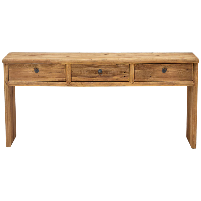 Деревянная консоль с 3-мя ящиками Gillian Wood Console Коричневый Древесина Деревянная консоль с 3-мя ящиками Gillian Wood Console Коричневый Древесина в Рязани | Loft Concept
