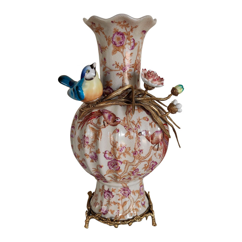 Ваза с орнаментом фигурка птичка Porcelain ornament Мульти Ваза с орнаментом фигурка птичка Porcelain ornament Мульти в Рязани | Loft Concept