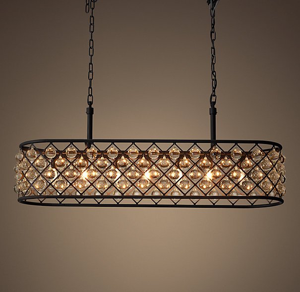 Люстра RH Spencer Rectangular Chandelier 100 Черный Люстра RH Spencer Rectangular Chandelier 100 Черный в Рязани | Loft Concept