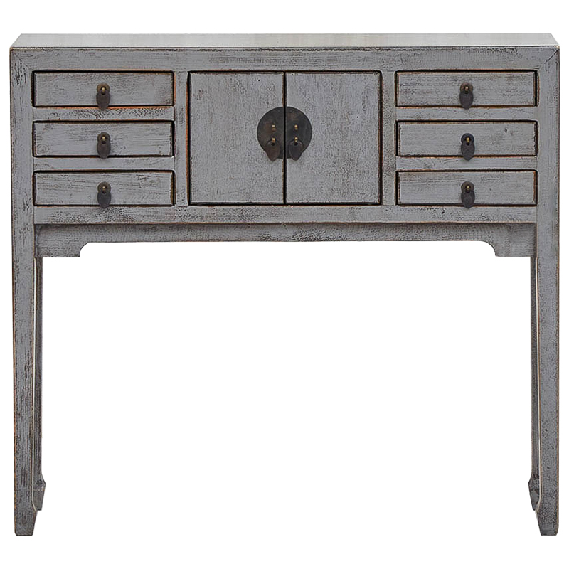 Серая Консоль в Китайском Стиле из сосны Grey Console Chinese Серый Серая Консоль в Китайском Стиле из сосны Grey Console Chinese Серый в Рязани | Loft Concept
